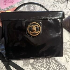 CHANEL patent square vanity